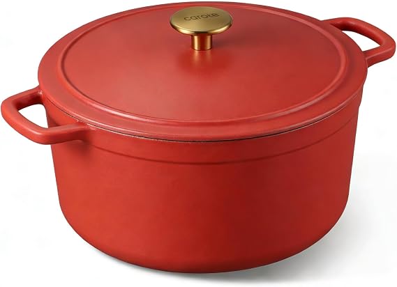 CAROTE 5QT Enameled Cast Iron Dutch Oven Pot with Lid
