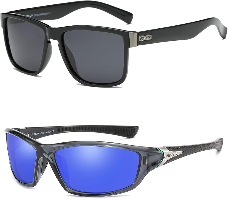 DUBERY Vintage Polarized Sunglasses D518+Mens Sports Polarized Sunglasses D120