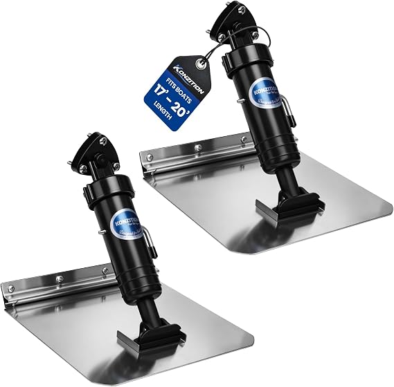 6"x8" & 10"10" Self-Leveling Trim Tab System for Boats 10'-16' & 16'-20'
