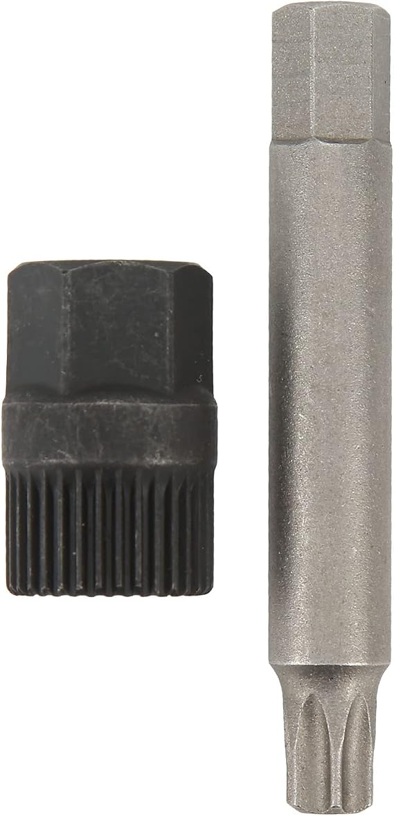 KIMISS Alternator Pulley Tool, Alternator Pulley Socket Drill Bit Kit Alternator Pulley Wrench Kit 33 Teeth Spline Socket Drill Bit Puller Remover Tool Replacement for Alternators