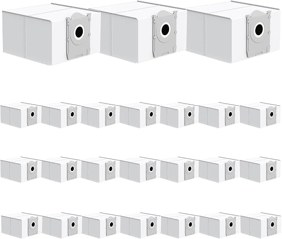 24 Pack Dust Bags for Ecovacs Deebot X8, X9, T80, T50, T30C Robot Vacuum