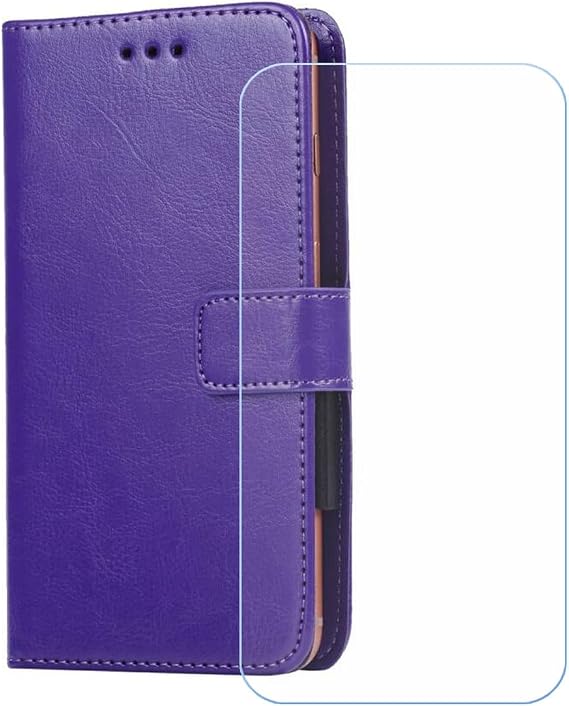 LCEHTOGYE Cover for BlackZone BZ16 Pro Maxx (6,6") + HD Tempered Glass,Shell BracketBumper Protective Back Case - Anti-Scratch Screen Protector -SXT -Purple