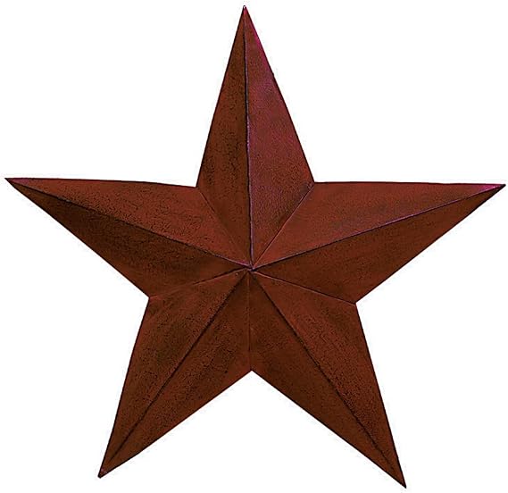 12 Inch Burgundy Barn Star