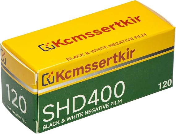 SHD 400 Black and White 120 Film, ISO 400 Medium Format Negative Film, 1 Roll, for D-76 Standard B&W Processing