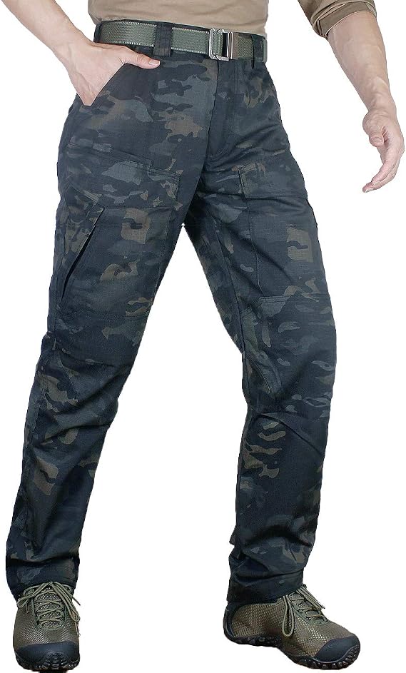 Men's Waterproof Military Cargo Pants, Outdoor Tactical, Multi-functional, for Airsoft, Work, Mountain Climbing