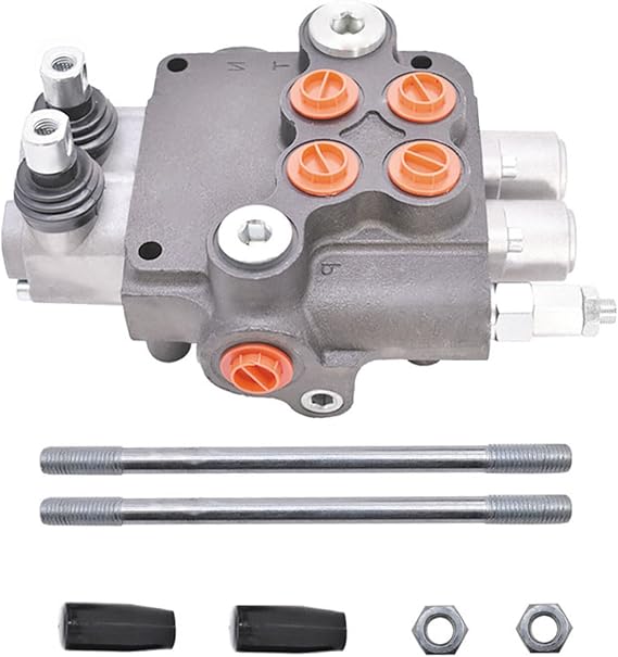 GXYWADY 2 Spool 21GPM Hydraulic Control Valve 3600 PSI | Hydraulic Directional Control Valve Double Acting Control Valve SAE Port for Small Tractors, Tractors, Loader