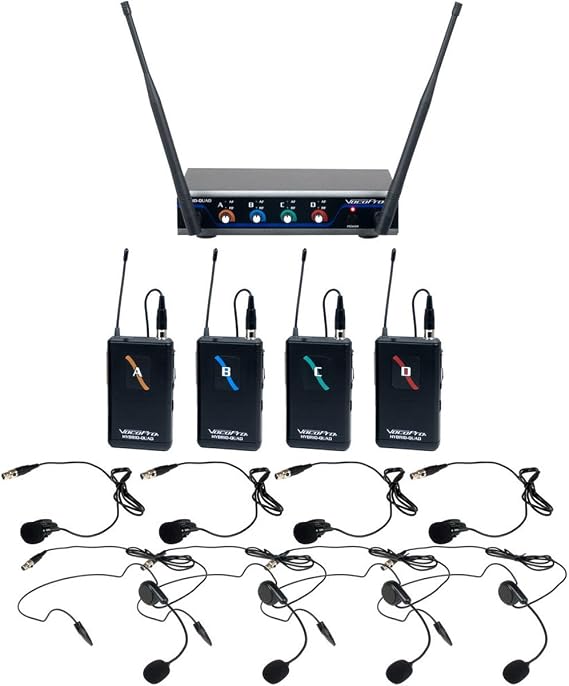 VocoPro Digital-Quad-B4 - Four Channel Wireless, Black