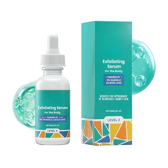 15% Mandelic Acid Serum for Face Gentle AHA Exfoliant to Smooth Rough Texture, Diminish Dullness, Clarify Pores & Even Skin Tone Hydrating Formula with Allantoin 1 fl oz