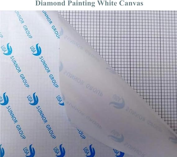 5Pcs/Lot 20x20CM Diamond Painting Canvas with Glue, Round/Square Blank Grid Canvas Empty for Customized Projects