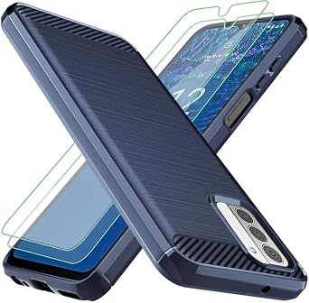 Osophter for Nokia G310 5G Case with 2pcs Screen Protector Shock-Absorption Flexible TPU Rubber Protective Cover for Nokia G42/G22 5GNavy Blue