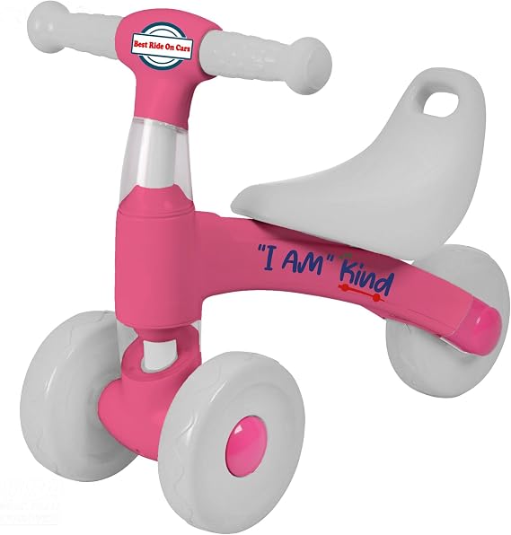 Best Ride On Cars Toddler Balance Bike Trike 1 Year Old Boys Girls - 3 Wheels Baby Balance Bike, Toddler First Bike for 12-24 Month Kids First Birthday Gifts for Boys & Girls (I am Trike Pink)