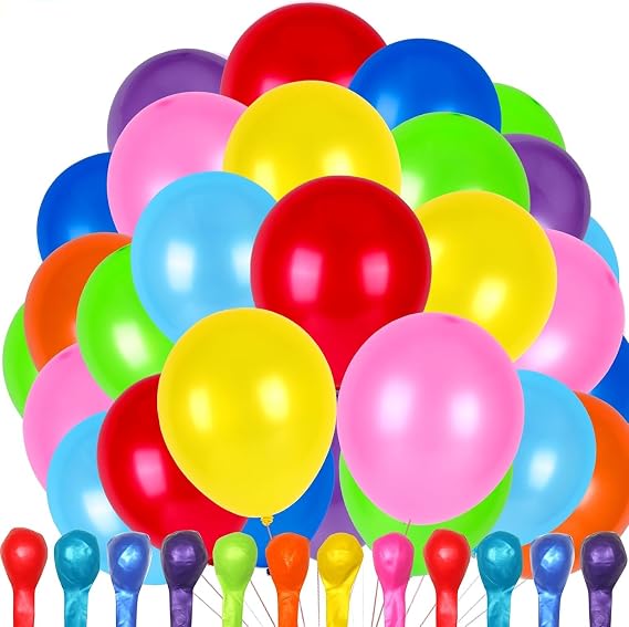 126 Pcs Rainbow Balloons, 18 12 10 5 Inch Assorted Color Balloons, Bright Colorful Helium Latex Balloons for Birthday, Baby Shower, Wedding, Rainbow Party Decorations Supplies Arch Garland