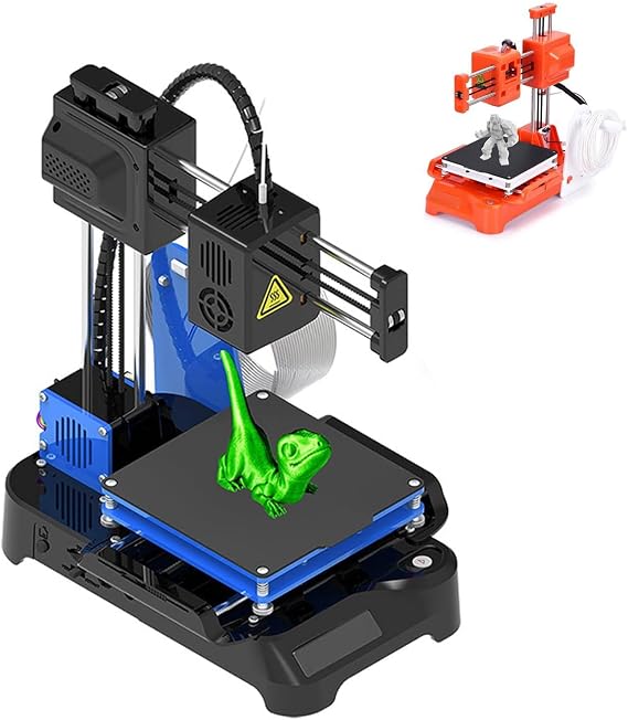 FDM Mini 3D Printer, 3D Printer for Beginners, High Printing Accuracy Printing Volume 4x4x4in Mini 3D Printer 100240V Black