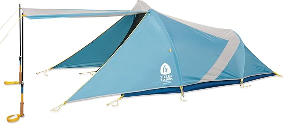 Sierra Designs Clip Flashlight 2 Lightweight, Backpacking and Camping Tent Large Vestibule Style Awning - Included Burrito Bag for Quick and Easy Storage