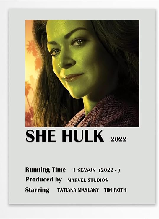 Postifull She Hulk - Çerçevesiz Poster - Duvar Dekoru - Dizi Ve Film Afiş Posterleri - Kalın Kuşe Kağıt;50 X 70 Gri - 19