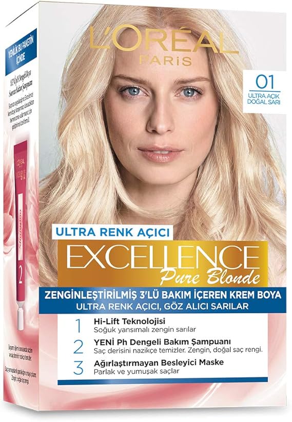 L'Oreal Paris Excellence Creme Saç Boyası - 01 Ultra Açık Doğal Sarı