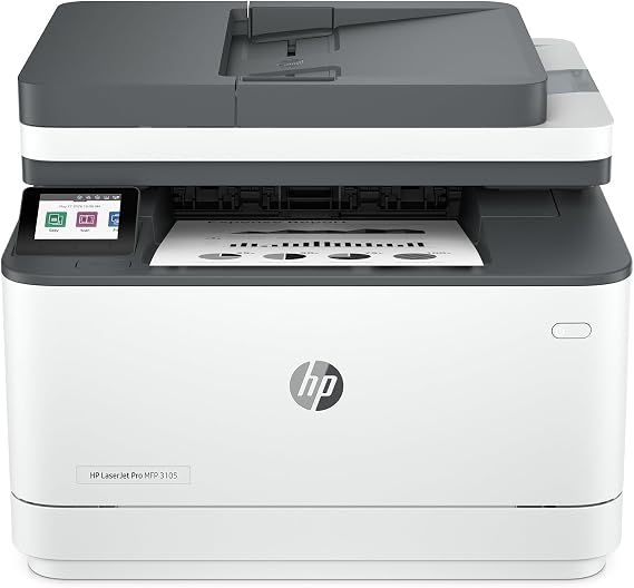 HP LaserJet Pro MFP 3105sdw Wireless Printer, Print, scan, Copy, Fast speeds, Easy Setup, Mobile Printing, Advanced Security, Best-for-Office, AI-Capable (3G646A)