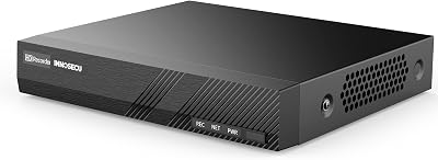 8 Channel PoE NVR, 4K Network Video Recorder Works with 8MP5MP4MP IP Cameras, HumanVehicle Detection, 1-SATA up to 8TB No HDD Included, A Camera is Included for Testing, EN108P08C