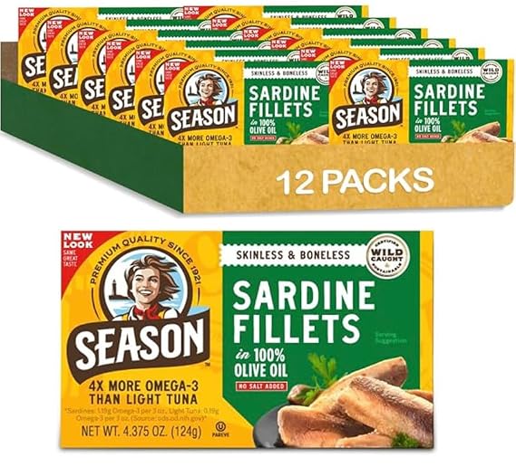 SeasonSardines in Olive Oil Skinless and Boneless 4.37oz