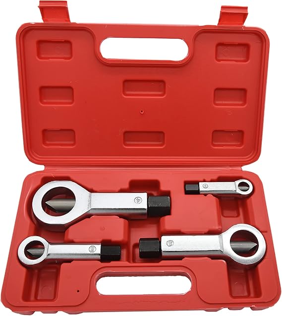 Metal Nut Splitter Cracker, Metal Nut Splitter Breaker Manual Pressure Nut Cracker Remover Extractor Tool, Heavy Duty Nut Splitter Broken Damaged Nut Removal Splitting Tools by KAKO (4 Pack)