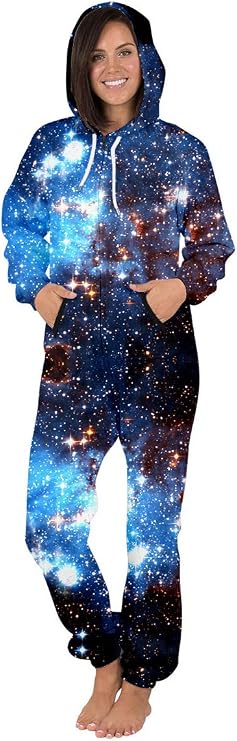 Women Men Long Sleeve Playsuit Adult Onesie Jumpsuit Pajamas
