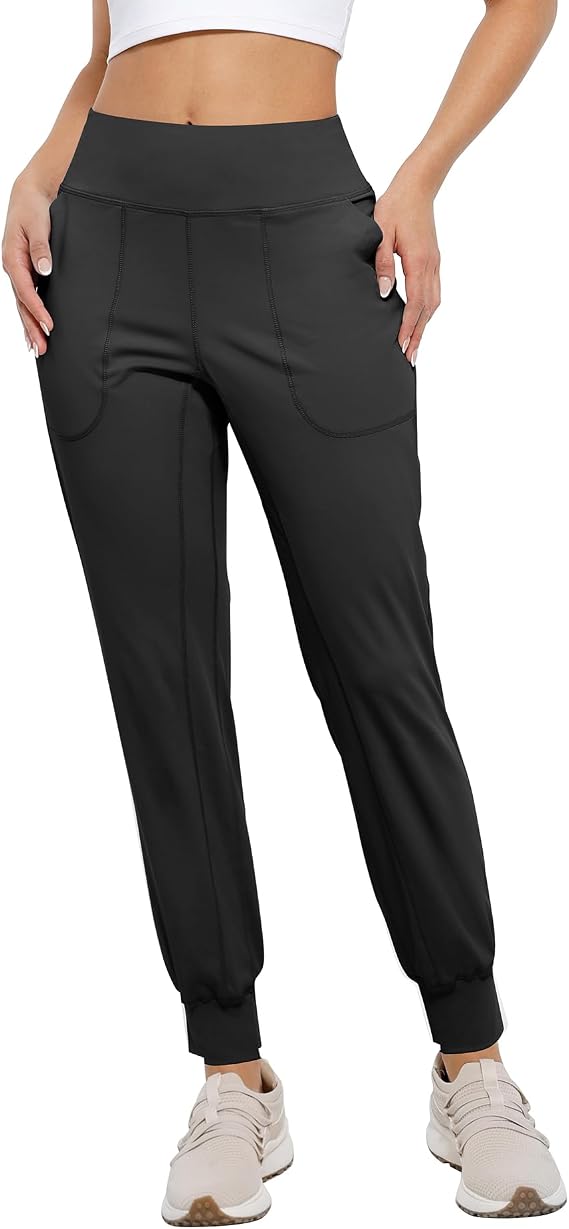 Cosmolle Women's Lightweight Joggers Pants Without Drawstring Running Sweatpants with Pockets for Women Lounge Travel