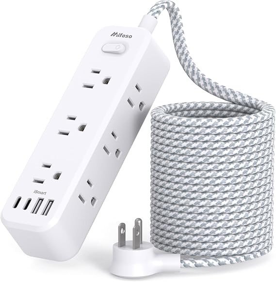 Mifaso Extension Cord with Multiple Outlets 15FT, 13-in-1 Long Power Strip