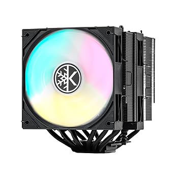 KINGCOOL Iron Wind 120 ARGB CPU Air Cooler, 6 Heat Pipes & Dual Towers, Dual 120mm PWM Fans, 1800 RPM Speed, ARGB Lighting, PC Cooler for AMD AM4 AM5/ Intel LGA 1851/1700, Black