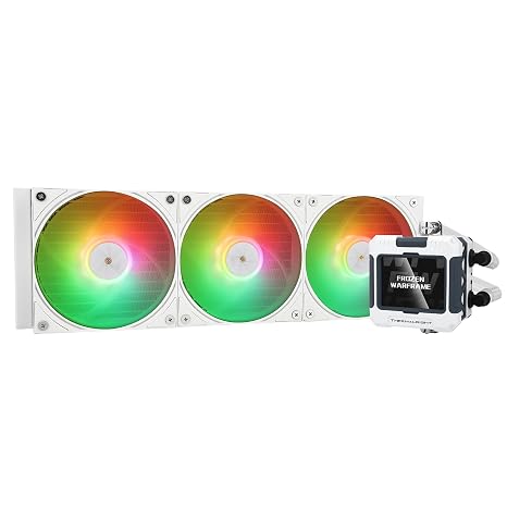 Thermalright FW360 ホワイト ARGB CPU AIOクーラー、PC 360仕様ウォータークーラーシステム、IPS液晶画面、320x240解像度、AM5&Intel LGA1700/1851用、CPUクーラーは2.4インチLCDディスプレイ付き