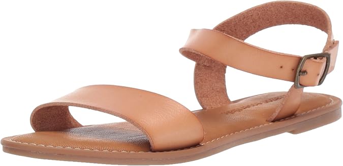 Amazon Essentials Women's Two Strap Buckle Sandal with Adjustable Ankle Strap