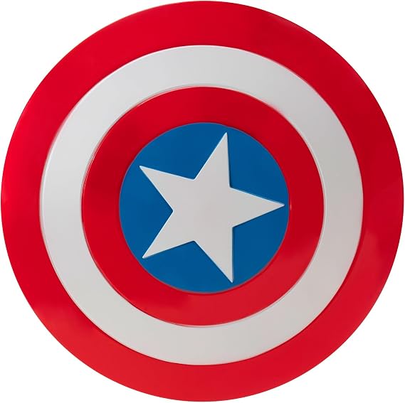 MARVEL Captain America Official Costume Accessory - Plastic Shield with Elastic Handles