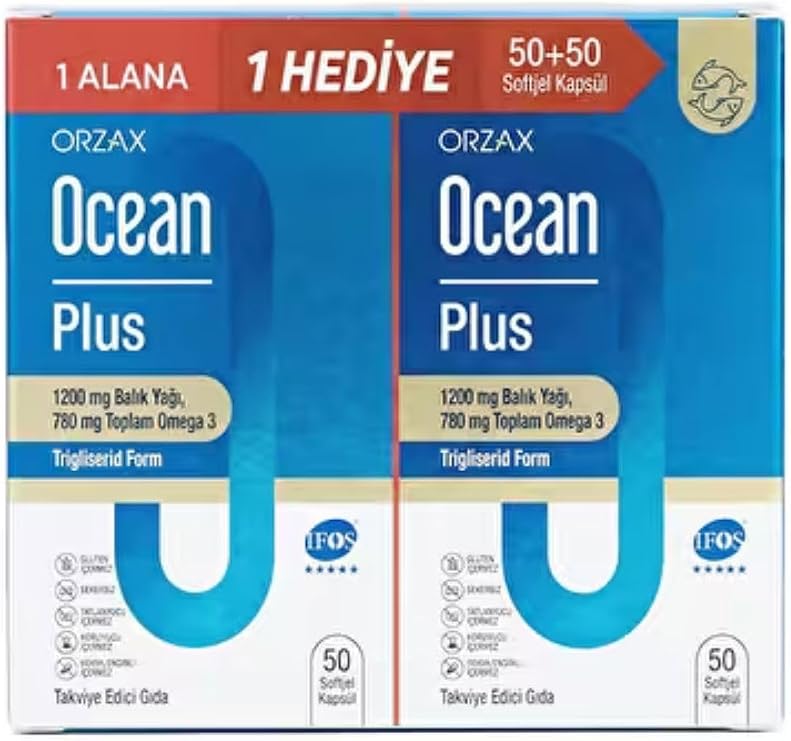Ocean Plus 1200 Mg Balık Yağı 50 + 50 Softjel Kapsül
