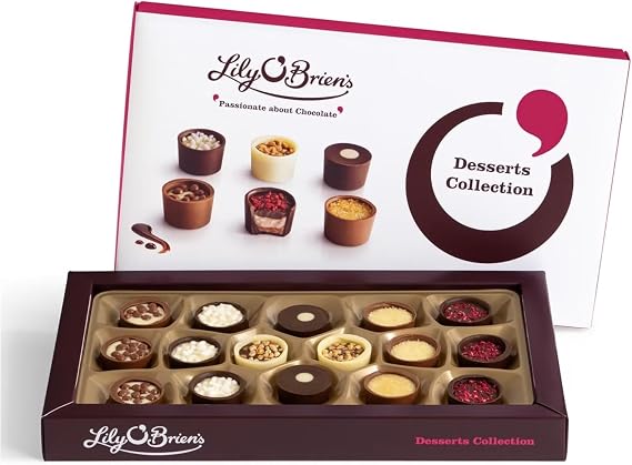 Lily O'brien's White, Dark Chocolate Gifts Birthdays for Him & Her | Get Well Soon Gifts for Women | Christmas | Valentines (One Size, Lily Dessert 210g)