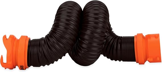Camco RhinoFLEX RV 5ft Sewer Hose Extension Kit with Swivel Fitting - 39765, Black
