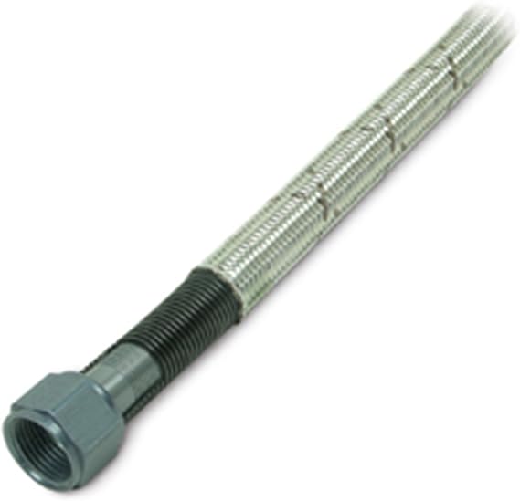 NOS 15420 Stainless Steel 4' Braided Hose with -6AN Blue Fittings