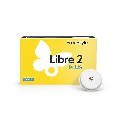 Free-Style Libre 2 Continuous Glucose Monitoring System with 14-Day Sensor, Real-Time Smartphone Readings, Custom Alerts, Water-Resistant Wearable Glucose Meter for Diabetes Management