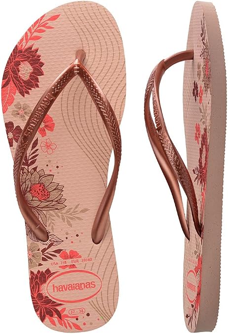 Havaianas Women's Slim Organic Flip Flop Sandals, Floral Design | Casual Sandals