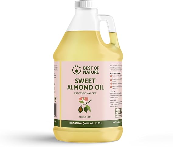 Best of Nature Sweet Almond Oil for Skin, Hair & Massage, 64 fl oz
