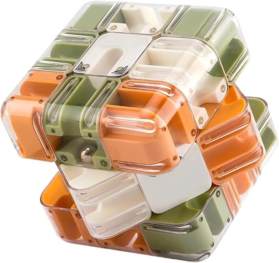 Large 3D Labyrinth Cube Puzzle - Engaging Brain Teaser Toy, 3D Maze Cube, Improve Spatial Recognition and Cultivate Logical Thinking, Educational Focus Game Gift for Adults Teens