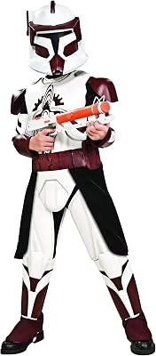 Star Wars Disney The Clone Wars: Deluxe Commander Fox Child Costume Small BlackWhite