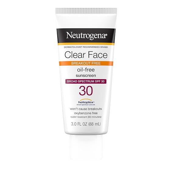 Neutrogena Clear Face Sunscreen Lotion SPF 30, 3 fl. oz