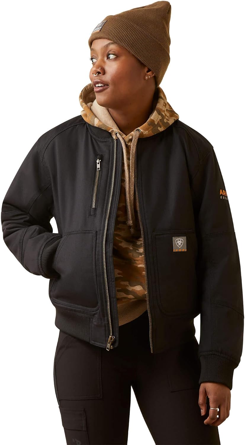Ariat Women's Rebar Stretch Canvas Bomber Jacket