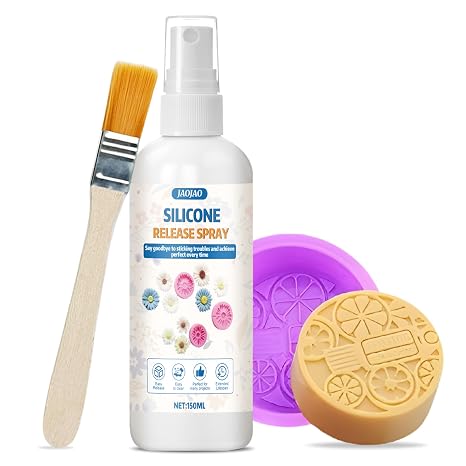 JAOJAO Silicone Release Spray, Epoxy Release Spray | Fast Drying, Non-Stick Release, Extends Mould Life, Easy to Clean, Widely Compatible for Rubber, Concrete, Soap Moulds