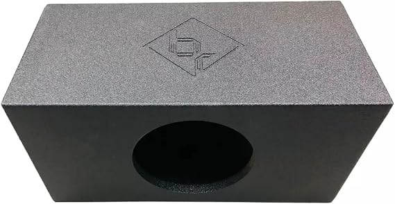 Bass Rockers BR12SVSPL 12 Single Vented SPL Subwoofer Enclosure Box, Tuff Coated Gloss Finish, 3/4 Hardwood MDF, Large Ported Design 2.5 cu ft Chamber, CNC Logo, Front Mount, Spring Terminals
