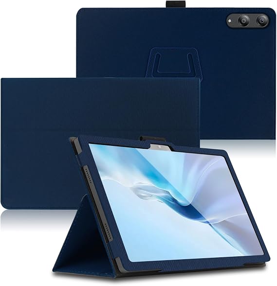 Case for DOOGEE Tab E3 Pro 13 inch Tablet Cover with Hand Strap and Pencil Holder, Folding Stand Flip Case for DOOGEE Tab E3 Pro. (Dark Blue)