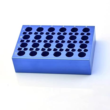 Aluminum Cooling Block - PCR Tubes Cooler,24 Wells+36 Wells(for 1.5ml/2ml + 0.2ml Tubes)