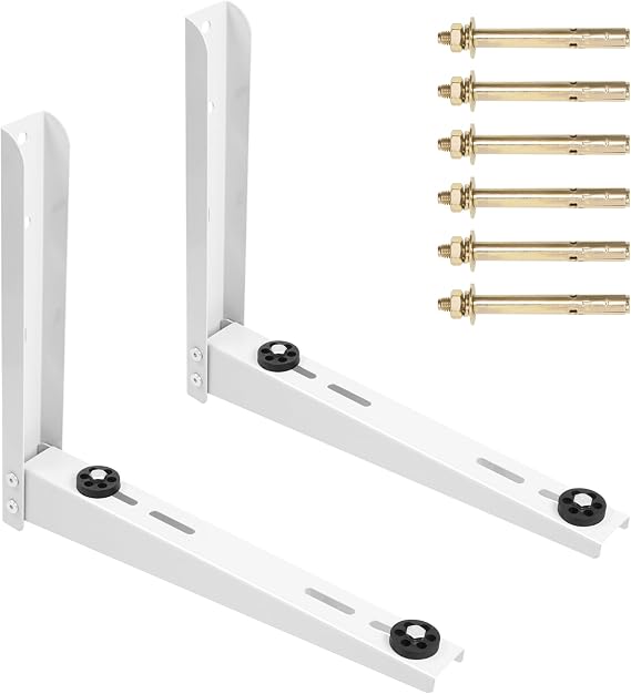 Della Heavy Duty Mini Split Wall Mounting Bracket for 6000-12000 BTU, Outdoor Ductless Air Conditioners Heat Pumps Adjustable Wall Mount Bracket, Supports up to 350 LBS
