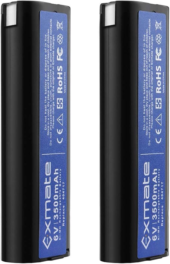 Exmate 2Pack 3.5Ah 6V Battery Compatible with Paslode 404717 B20544E BCPAS-404717 BCPAS-404717SH for 404400 900400 900420 900600 901000 902000 B20720 CF-325 IM200 F18 IM250 IM250A IM350A IM35