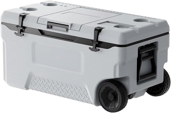 VEVOR Portable Cooler,Hard Cooler with Ice Retention, Heavy-Duty Handles and Strap, Lightweight Rigid Material Insulated Portable Cooler, Suitable for Family Picnics and Short Trips