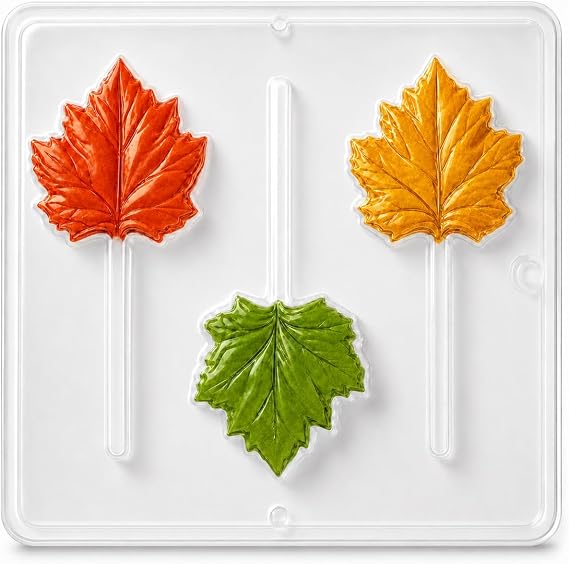 Maple Leaf/Fall Autumn Lollipop Chocolate Candy Mold 3436